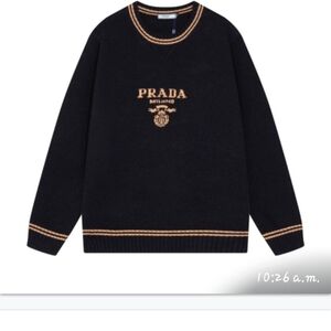 Prada UNISEX Sweater in ELEGANT: BLACK & TAN
